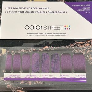 Color Street Purple Marble Nail Strips- Wings of Destiny BUNDLE AND SAVE!!!